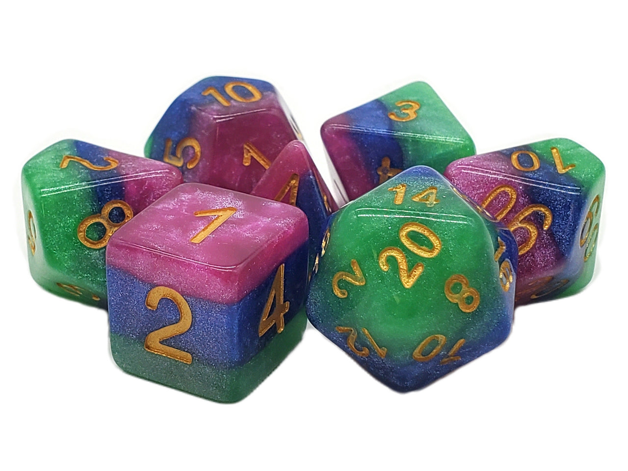 Acrylic-Resin RPG Dice Sets -  Gradients & Infused